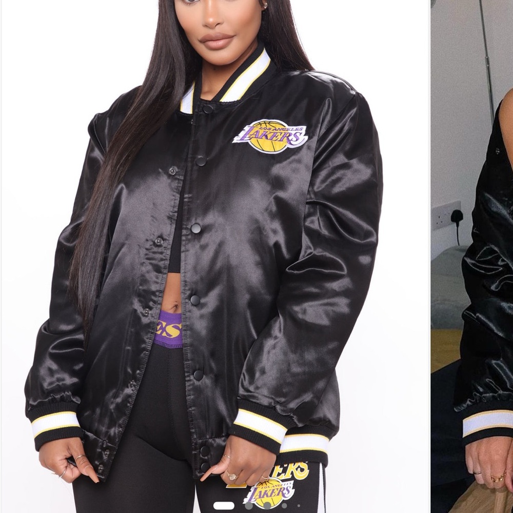 NBA Black Varsity Jacket with Lakers Logo